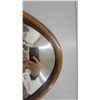 Image 2 : Antique Oval Oval Beveled Wall Mirror with Wood Frame 42" x 20"