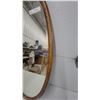 Image 3 : Antique Oval Oval Beveled Wall Mirror with Wood Frame 42" x 20"