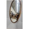 Image 4 : Antique Oval Oval Beveled Wall Mirror with Wood Frame 42" x 20"