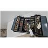 Image 2 : Beach Metal Toolbox with Six Folding Trays and Assorted Hand Tools and Hardware