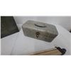 Image 2 : 1944 Military Optical Instrument Case, Wooden Surveying Tripod and Vintage Fishing Metal Tool Box
