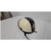 Image 6 : Vintage BACM Open-Face Motorcycle Helmet and Green Striped Visor Helmet, 1970s-1980s