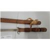 Image 2 : Southeast Asian Bolo Knife or Short Sword With Carved Wooden Handle and Sheath