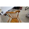 Image 3 : Antique Oak Captain's Chair with Spindle Back and Studded Round Seat, Late 19th to Early 20th Centu