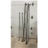 Image 1 : 2 Aluminum Track 76" Guide Rails, With Anti-Splinter Strips and 2 Support Poles, 59"