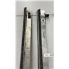 Image 2 : 2 Aluminum Track 76" Guide Rails, With Anti-Splinter Strips and 2 Support Poles, 59"