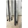 Image 3 : 2 Aluminum Track 76" Guide Rails, With Anti-Splinter Strips and 2 Support Poles, 59"