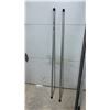 Image 7 : 2 Aluminum Track 76" Guide Rails, With Anti-Splinter Strips and 2 Support Poles, 59"