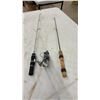 Image 3 : Flambeau Hard-Shell Ice Fishing Rod Case with Two Rods and Crystal Spinning Reel