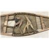 Image 8 : Vintage Algonquin-Style Wooden Snowshoes with Rawhide Lacing and Fabric Bindings, 59" x 12"