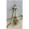 Image 5 : Pair of Brass Hanging Light Fixtures w/ 2-Light Sockets, Bulbs, & Chains, Approximately 22" Tall.