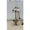 Image 8 : Pair of Brass Hanging Light Fixtures w/ 2-Light Sockets, Bulbs, & Chains, Approximately 22" Tall.