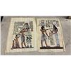 Image 2 : Ten Vintage Authentic Hand Paintings of Egyptian Papyrus Artwork, 15 1/2" x 12 1/2"