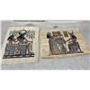 Image 5 : Ten Vintage Authentic Hand Paintings of Egyptian Papyrus Artwork, 15 1/2" x 12 1/2"