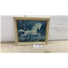 Image 1 : Rare Vintage Signed Tretchikoff 1962 "The Phantom Horse" Print in Wood Frame 12 1/2" x 15 1/4"