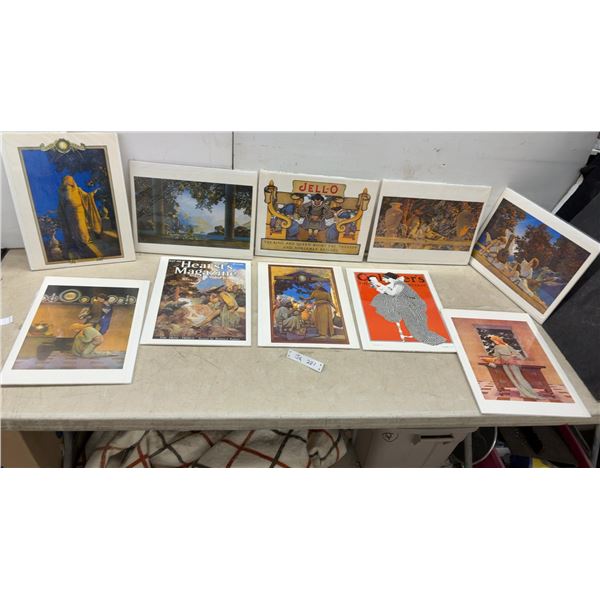 Ten Maxfield Parrish Prints 12" x 16" with Packaging
