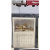 Image 2 : Complete Year Calendar 1965 Art of Currier & Ives Double Sided 20" x 24 1/4" Measured