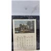 Image 4 : Complete Year Calendar 1965 Art of Currier & Ives Double Sided 20" x 24 1/4" Measured