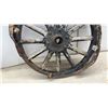 Image 4 : Antique Wooden Spoked Wheel with Metal Rim & Hub, 21" Diameter