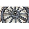 Image 8 : Antique Wooden Spoked Wheel with Metal Rim & Hub, 21" Diameter