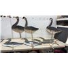 Image 1 : Vintage Wooden Silhouette Goose Field Decoys with Ground Stakes, Set of 6