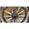 Image 6 : Antique Early 20th Century Wooden Artillery Wheel with Goodyear Pneumatic Tire and Demountable Rim
