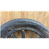 Image 8 : Antique Early 20th Century Wooden Artillery Wheel with Goodyear Pneumatic Tire and Demountable Rim