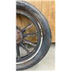 Image 9 : Antique Early 20th Century Wooden Artillery Wheel with Goodyear Pneumatic Tire and Demountable Rim