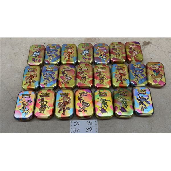 Pokémon Mini Tin Card Holders, 22 Pieces, No Cards