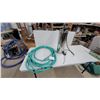 Image 1 : Stainless Steel Manual Pump Sprayer with Pressure Gauge, Trigger Wand, and Hose
