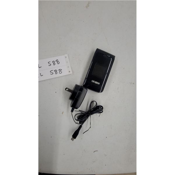Alcatel Go Flip Cell Phone with External Display, Camera, Wall Charger and USB Cable No Sim