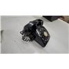 Image 4 : Vintage Black Crank Magneto Wall Telephone 6 Volt DC and Western Electric 500 Rotary Desk Phone