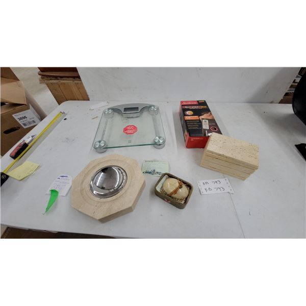 Sunbeam Heating Pad, Bathroom Scale and More