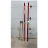 Image 1 : Järvinen Step Tourglass Cross-Country Skis with Rottefella 3-Pin Bindings and Bamboo Poles