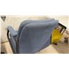 Image 6 : Pair of Blue Fabric Office Task Chairs With Black Armrests and Five-Star Caster Bases & Rolling