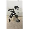 Image 2 : Drive Medical Four-Wheel Rollator Walker with Padded Seat and Hand Brakes, Black