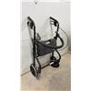 Image 5 : Drive Medical Four-Wheel Rollator Walker with Padded Seat and Hand Brakes, Black