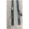 Image 5 : Vintage Quebecker 185cm Skis with Look Roty-O-Matic 75mm Bindings and Wooden Poles