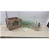 Image 1 : Vintage Canada Dry Ginger Ale Wooden Crate and Coca-Cola Glass Bottle Collection