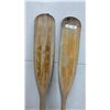 Image 2 : Pair of Vintage Wooden Canoe Paddles With T-Grips