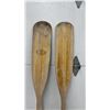 Image 3 : Pair of Vintage Wooden Canoe Paddles With T-Grips