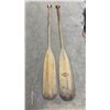 Image 4 : Pair of Vintage Wooden Canoe Paddles With T-Grips