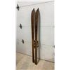Image 6 : Vintage Strand Ski Fabrik Wooden Skis with Original Leather and Cable Bindings