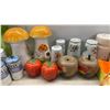 Image 5 : Large Collection of Novelty Ceramic Salt and Pepper Shakers Including Apple, Mushroom, Celery and M