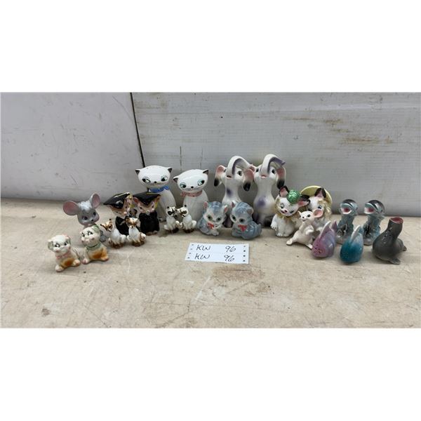 Vintage Mid-Century Japanese Ceramic Animal Salt and Pepper Shakers