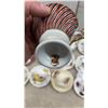 Image 6 : Collection of Vintage Bone China Floral Teacups and Saucers, Mid-20th Century