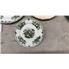 Image 3 : RCMP Crested Stemware, Green Transferware Plates, Union Jack Commemorative Plate and 2 Empty