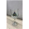 Image 6 : RCMP Crested Stemware, Green Transferware Plates, Union Jack Commemorative Plate and 2 Empty