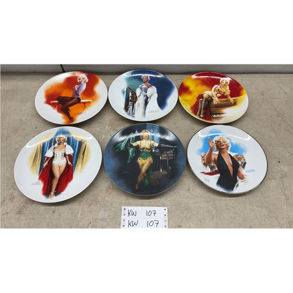 Set of 6 Hamilton Collection Chris Notarile Art of Marilyn Monroe Collector Plates