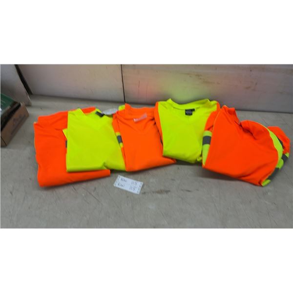 ForceField High-Visibility Short-Sleeve V-Neck Safety Shirts in Neon Yellow and Orange, XL and More